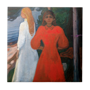 Edvard Munch - Rood en Wit Tegeltje