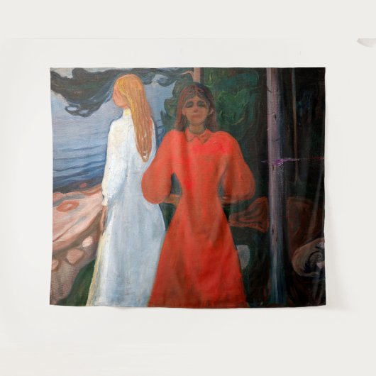 Edvard Munch - Rood en Wit Wandkleed (Voorkant (horizontaal))