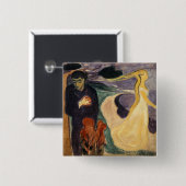 Edvard Munch - Scheiding Vierkante Button 5,1 Cm (Voorkant /achterkant)