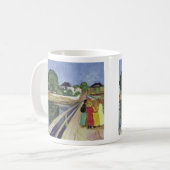 Edvard Munch Schilderen Meisjes op de Brug (c 1902 Koffiemok (Voorkant links)