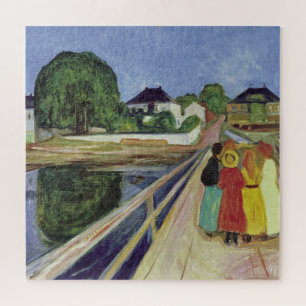 Edvard Munch Schilderen Meisjes op de Brug (c 1902 Legpuzzel