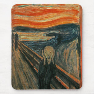 Edvard Munch Schilderij De Schreeuw (Skrik) 1893 Muismat