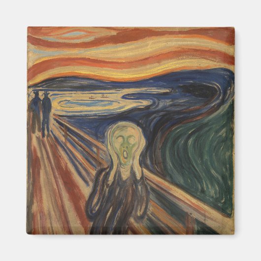 Edvard Munch schilderij De Schreeuw (Skrik) 1910 Magneet (Voorkant)