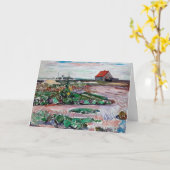 Edvard Munch - Seashore. Landschap bij Lubeck Kaart (Gele Bloem)