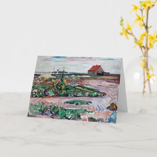 Edvard Munch - Seashore. Landschap bij Lubeck Kaart (Gele Bloem)