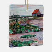 Edvard Munch - Seashore. Landschap bij Lubeck Keramisch Ornament (Rechts)
