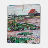 Edvard Munch - Seashore. Landschap bij Lubeck Keramisch Ornament (Links)