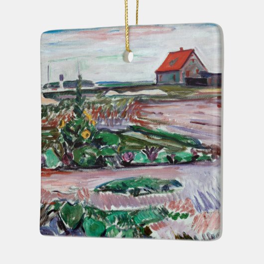 Edvard Munch - Seashore. Landschap bij Lubeck Keramisch Ornament (Links)