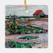Edvard Munch - Seashore. Landschap bij Lubeck Keramisch Ornament (Voorkant)