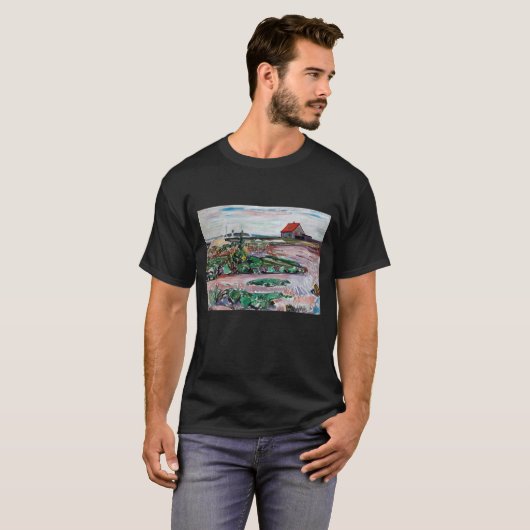 Edvard Munch - Seashore. Landschap bij Lubeck T-shirt (Voorkant volledig)