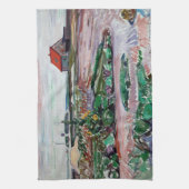 Edvard Munch - Seashore. Landschap bij Lubeck Theedoek (Verticaal)