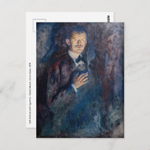 Edvard Munch - Self-Portret met Sigarette Briefkaart