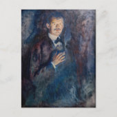 Edvard Munch - Self-Portret met Sigarette Briefkaart (Voorkant)