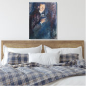 Edvard Munch - Self-Portret met Sigarette Canvas Afdruk (Insitu (Slaapkamer))