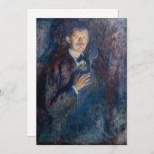Edvard Munch - Self-Portret met Sigarette Kaart (Voorkant / Achterkant)