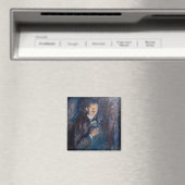 Edvard Munch - Self-Portret met Sigarette Magneet (Insitu (Vaatwasser))