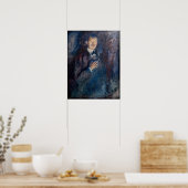 Edvard Munch - Self-Portret met Sigarette Poster (Keuken)