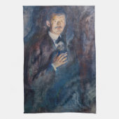 Edvard Munch - Self-Portret met Sigarette Theedoek (Verticaal)