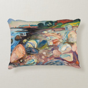 Edvard Munch - Shore met Red House Accent Kussen