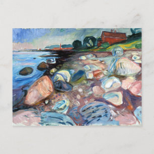Edvard Munch Shore met Red House Briefkaart