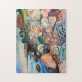 Edvard Munch - Shore met Red House Legpuzzel (Verticaal)