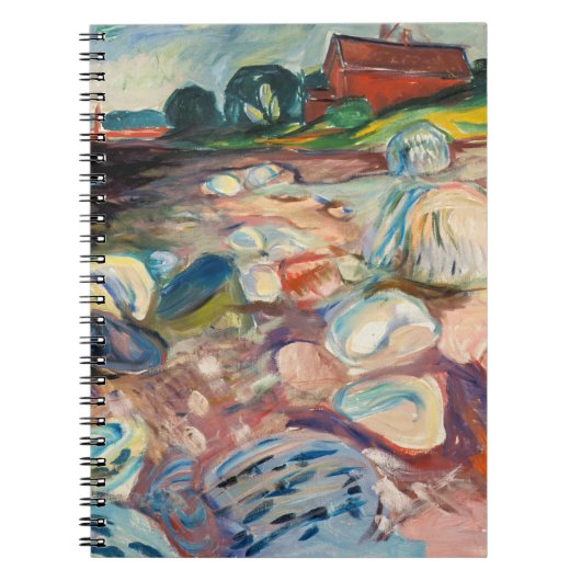 Edvard Munch - Shore met Red House Notitieboek (Voorkant)