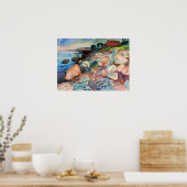 Edvard Munch - Shore met Red House Poster (Keuken)