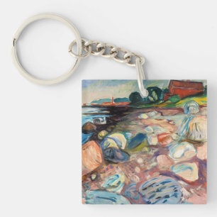 Edvard Munch - Shore met Red House Sleutelhanger