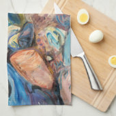 Edvard Munch - Shore met Red House Theedoek (Quarter Fold)