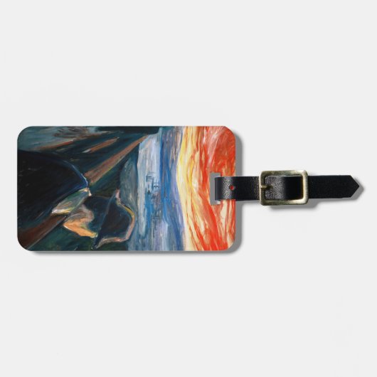 Edvard Munch - Sick Mood op zonsondergang, wanhoop Bagagelabel (Voorkant horizontaal)