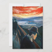 Edvard Munch - Sick Mood op zonsondergang, wanhoop Bedankkaart (Voorkant)