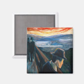Edvard Munch - Sick Mood op zonsondergang, wanhoop Magneet (Voorkant / Achterkant)