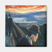 Edvard Munch - Sick Mood op zonsondergang, wanhoop Magneet (Voorkant)