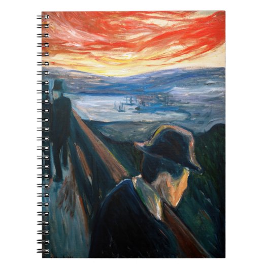 Edvard Munch - Sick Mood op zonsondergang, wanhoop Notitieboek (Voorkant)