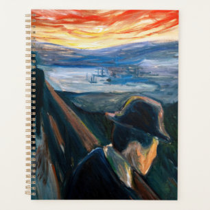 Edvard Munch - Sick Mood op zonsondergang, wanhoop Planner