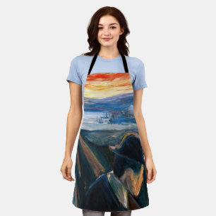 Edvard Munch - Sick Mood op zonsondergang, wanhoop Schort