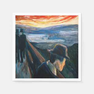 Edvard Munch - Sick Mood op zonsondergang, wanhoop Servet