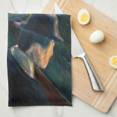 Edvard Munch - Sick Mood op zonsondergang, wanhoop Theedoek (Quarter Fold)