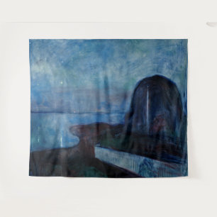 Edvard Munch - Sterrennacht 1893 Wandkleed
