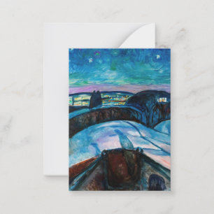Edvard Munch - Sterrennacht 1922 Notitiekaartje