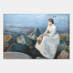 Edvard Munch - Summer Night, Inger on the Beach Inpakpapier Vel
