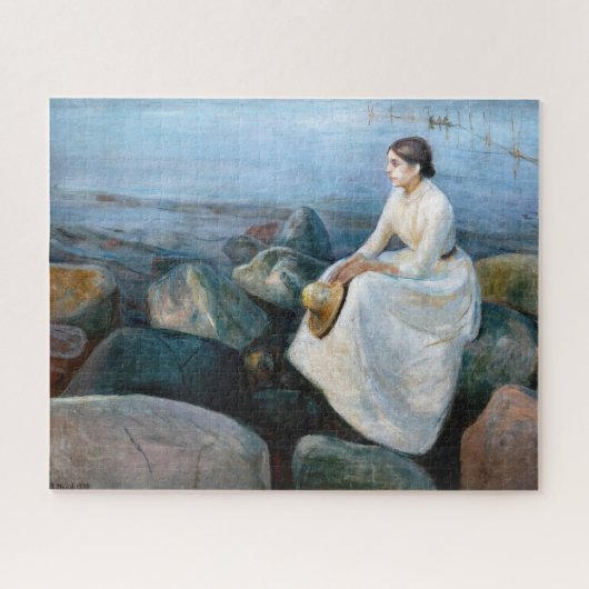 Edvard Munch - Summer Night, Inger on the Beach Legpuzzel (Horizontaal)