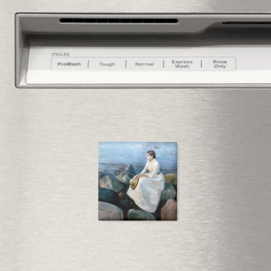 Edvard Munch - Summer Night, Inger on the Beach Magneet (Insitu (Vaatwasser))