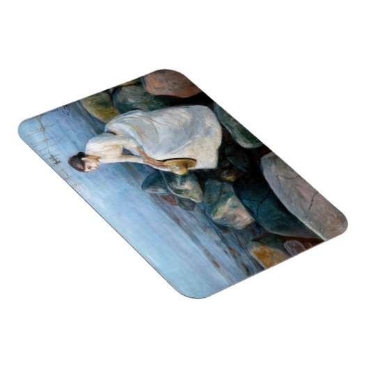 Edvard Munch - Summer Night, Inger on the Beach Magneet (Rechterzijde)