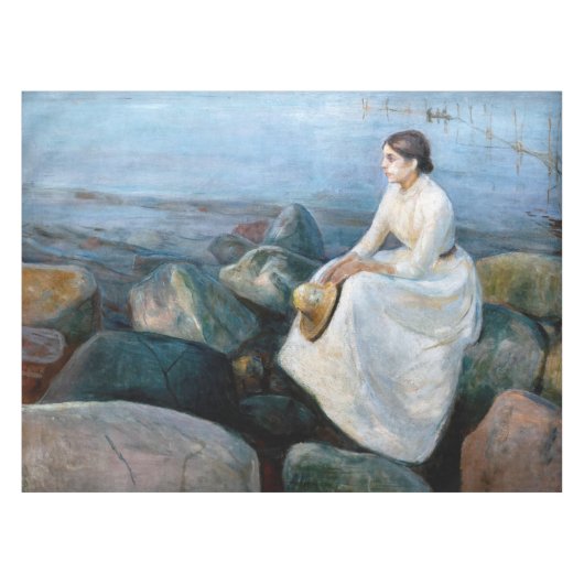 Edvard Munch - Summer Night, Inger on the Beach Tafelkleed (Voorkant (Horizontaal))