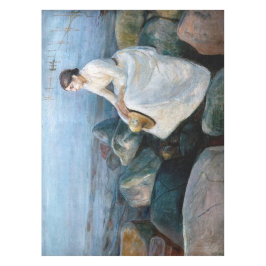 Edvard Munch - Summer Night, Inger on the Beach Tafelkleed (Voorkant)