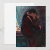 Edvard Munch - The Kiss Bedankkaart (Voorkant / Achterkant)