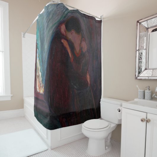 Edvard Munch - The Kiss Douchegordijn (In situ)