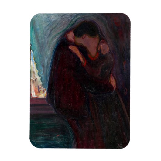 Edvard Munch - The Kiss Magneet (Verticaal)