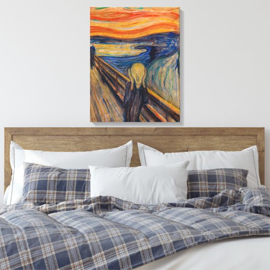 Edvard Munch - The Scream 1893 Canvas Afdruk (Insitu (Slaapkamer))
